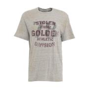 Golden Goose Grå Tryckt T-shirt Gray, Herr