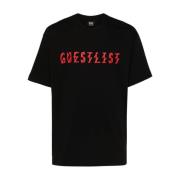 44 Label Group Svart Text Print Crew Neck T-shirt Black, Herr