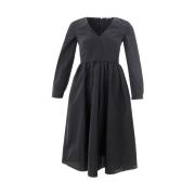 Lardini Elegant Svart Polyesterklänning Black, Dam