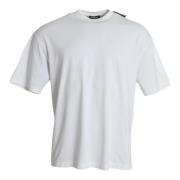 Balenciaga Vit Bomull Jersey Rund Hals T-shirt White, Herr