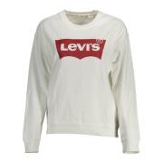 Levi's Snygg Logo Sweatshirt i Vit Bomull White, Dam