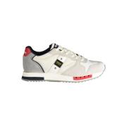 Blauer Vit Polyester Sneaker med Snörning White, Herr