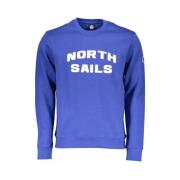 North Sails Blå Rund Hals Sweatshirt Blue, Herr