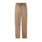 Max Mara Studio Bruna ullbyxor Regular Fit Elastisk midja Brown, Dam