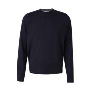 Ami Paris Hjärta Sweaters Rund Hals Blue, Herr