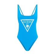 Guess Stilfull One Piece Baddräkt för Kvinnor Blue, Dam