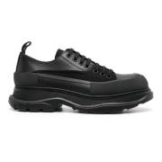 Alexander McQueen Svarta Sneakers med Strukturerad Gummisula Black, He...