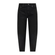 Ganni Jeans med logotyp Black, Dam