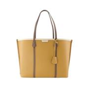 Tory Burch Brun Färgblock Shopper Väska Brown, Dam