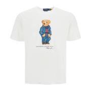 Polo Ralph Lauren Klassisk Passform Polo Bear T-shirt White, Herr