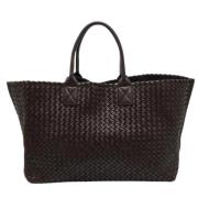 Bottega Veneta Vintage Pre-owned Laeder totevskor Brown, Dam