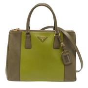 Prada Vintage Pre-owned Laeder totevskor Green, Dam