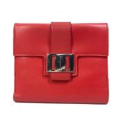 Salvatore Ferragamo Pre-owned Pre-owned Laeder plnbcker Red, Dam