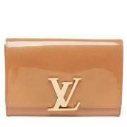 Louis Vuitton Vintage Pre-owned Laeder kuvertvskor Beige, Dam