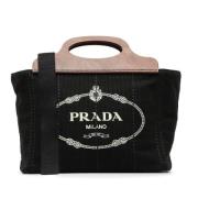 Prada Vintage Pre-owned Canvas prada-vskor Black, Dam