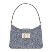 Furla Elegant Opera Motiv Axelväska Blue, Dam