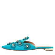 Aquazzura Pre-owned Pre-owned Tyg lgskor Blue, Dam