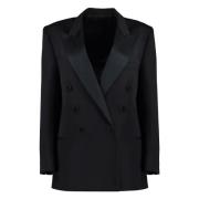 Isabel Marant Dubbelknäppt ullblazer Black, Dam