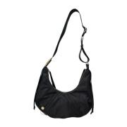 Borbonese Crossbody Hobo Väska Black, Dam