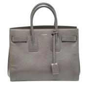 Yves Saint Laurent Vintage Pre-owned Laeder totevskor Gray, Dam