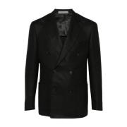 Corneliani Svarta Jackor för Män Black, Herr