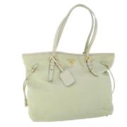 Prada Vintage Pre-owned Nylon totevskor Beige, Dam