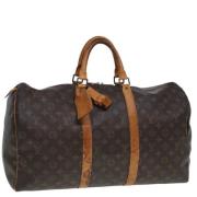 Louis Vuitton Vintage Pre-owned Canvas handvskor Brown, Dam