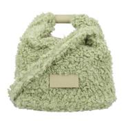 MM6 Maison Margiela Shearling Crossbody Väska Reseda Green, Dam