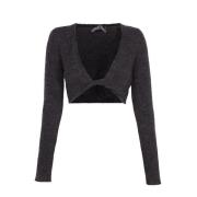 Cortana Alpacka Merino Silke Grafit Top Black, Dam