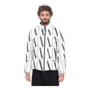 Armani Exchange Vit Logoprint Pufferjacka White, Herr