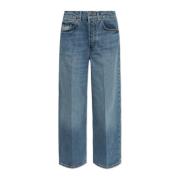 Anine Bing Vida Jeans med vida ben Blue, Dam