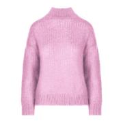 BomBoogie Mohair Blandad Stickad Tröja Pink, Dam