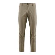 BomBoogie Slim Fit Chino Byxor i Stretch Bomullsgabardin Beige, Herr