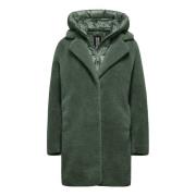 BomBoogie Odessa Overcoat - Fuskpälskappa Green, Dam