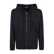 Dondup Blå Full Zip Fleece Hoodie Blue, Herr