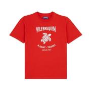 Vilebrequin Herr Logo Print Bomull T-shirt Red, Herr