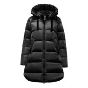 BomBoogie Ljus Nylon Dunjacka med Huva Black, Dam