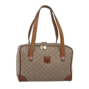 Celine Vintage Pre-owned Canvas handvskor Beige, Dam