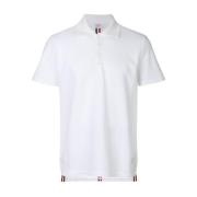 Thom Browne Klassisk Pique Polo Skjorta Vit White, Herr