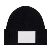 MM6 Maison Margiela Svart Numerisk Signatur Beanie Mössa Black, Dam