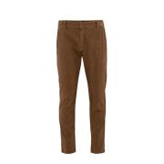 BomBoogie Corduroy Slim-fit Chino Byxor Brown, Herr