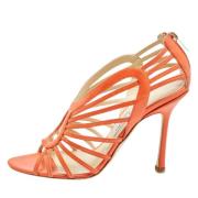 Jimmy Choo Pre-owned Pre-owned Laeder sandaler Orange, Dam