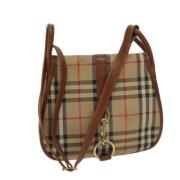 Burberry Vintage Pre-owned Canvas axelremsvskor Brown, Dam