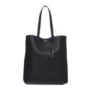 Saint Laurent Modig Svart Läder Tote Väska Black, Herr