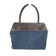 Chanel Vintage Pre-owned Tyg chanel-vskor Blue, Dam