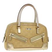 Gucci Vintage Pre-owned Canvas handvskor Yellow, Dam