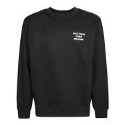 Drole de Monsieur Slogan Crewneck Sweatshirt Black, Herr