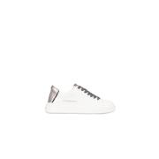 Alexander Smith London Kvinna Mörk Silver Sneakers White, Dam