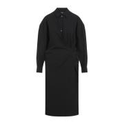 Lemaire Grå Klänning Aw24 Black, Dam