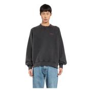 Off White Vintage Skate Crewneck med Bacchus Grafik Black, Herr